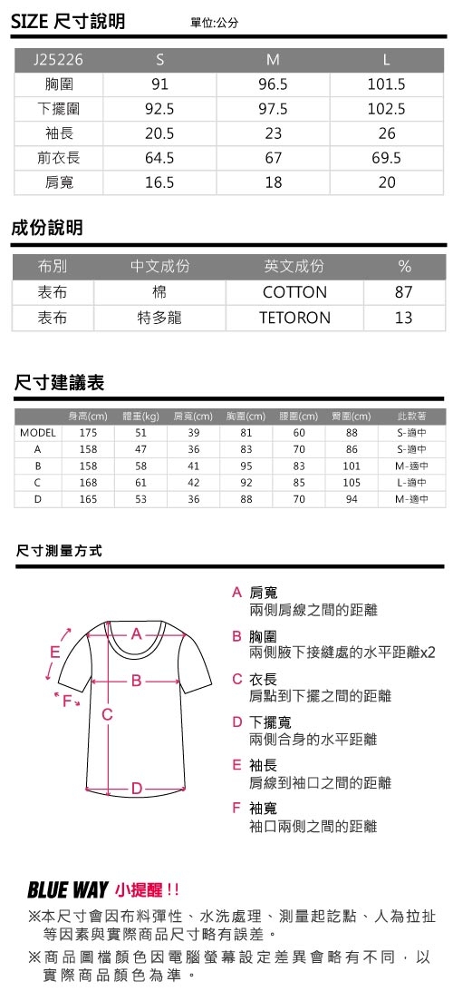 地藏小王 BLUE WAY -女地藏蔥線厚長TEE(白)