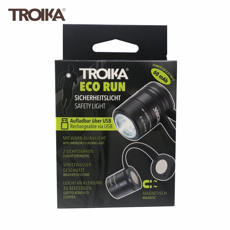 德國TROIKA夾式磁鐵磁吸安全警示燈ECO RUN超迷你手電筒TOR90