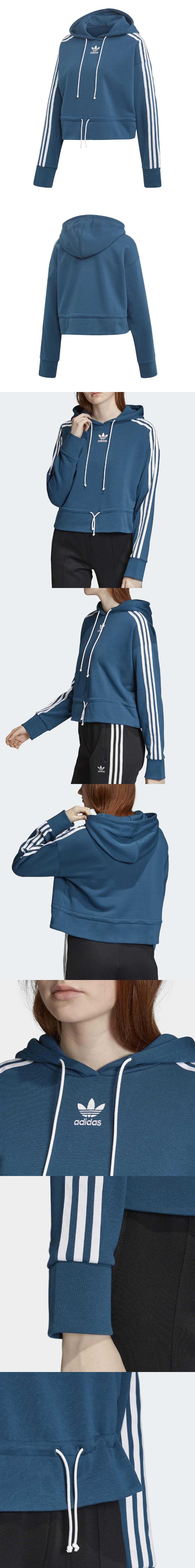 adidas 帽T Cropped Hoodie 運動休閒 女款