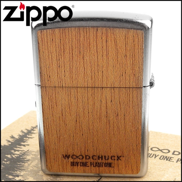 ZIPPO 美系~Howling Wolf-狼嚎月亮圖案-實木貼片打火機