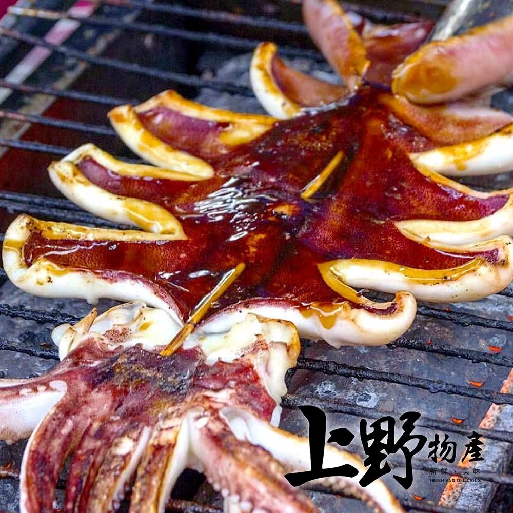 上野物產-鮮嫩烤魷魚串 x8隻 120g土10%/隻
