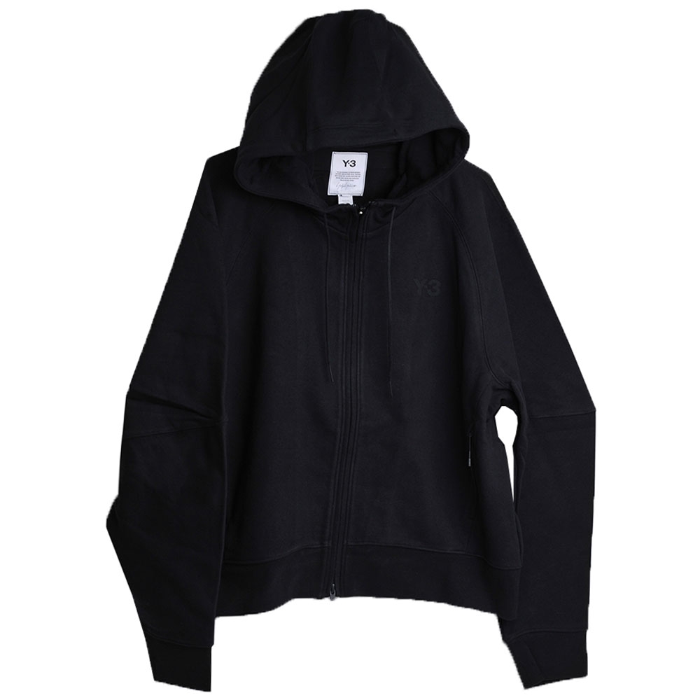 Y-3 W CL F-Z HOODIE 字母LOGO圖騰棉質山本耀司長袖連帽外套(黑色