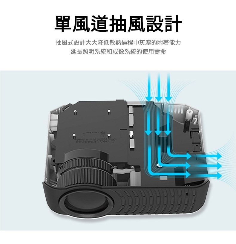 QHL 酷奇 720HD國際流明80劇院音效投影微型投影機(T410)