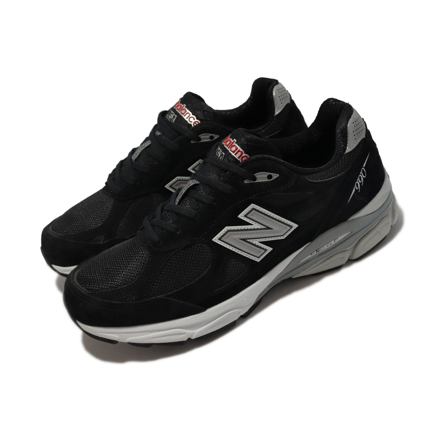 New Balance 休閒鞋990 V3 男鞋美製黑銀反光USA 麂皮NB 余文樂