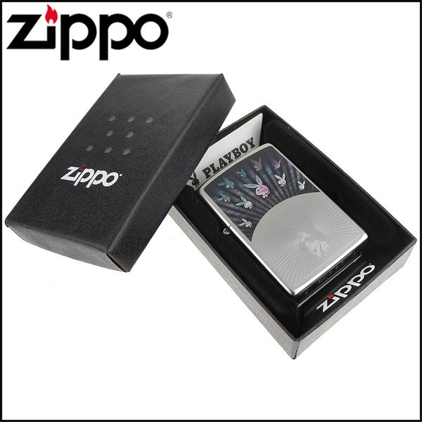 ZIPPO 美系~PLAYBOY-班尼兔圖案自動雕刻打火機