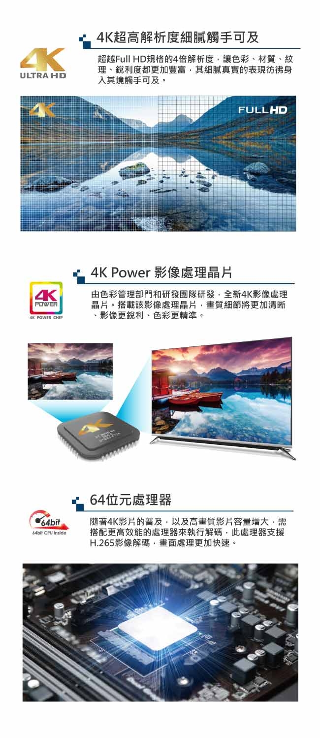 HERAN禾聯 50吋 4KUHD 內建聯網 LED液晶顯示器+視訊盒 HD-504KC7