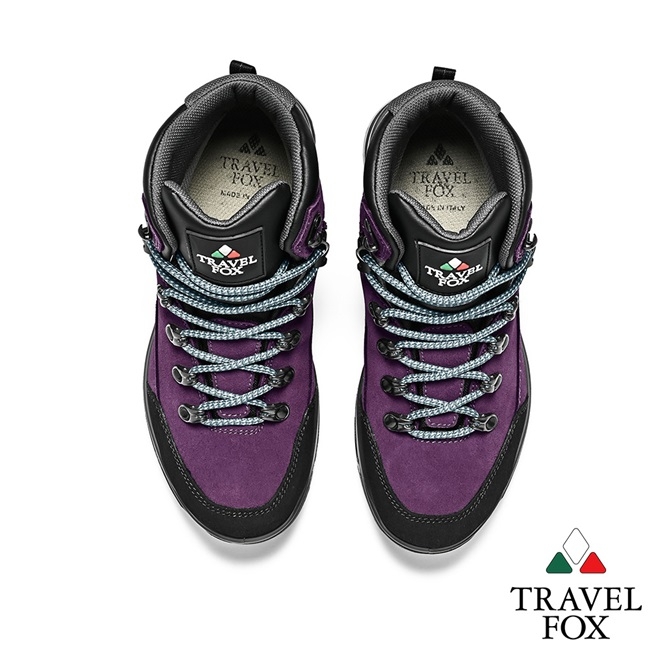 TRAVEL FOX(女) 山歌登山越野防水禦寒防震專業戶外登山鞋 -雲彩紫