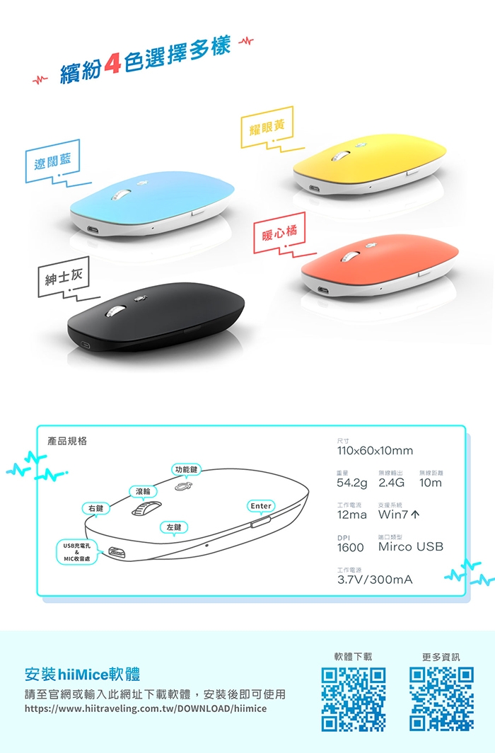 hiiMice 哈囉麥斯 AI智慧語音無線滑鼠
