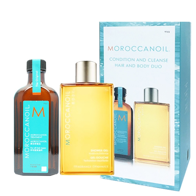 MOROCCANOIL摩洛哥優油二入禮盒(優油125ml+沐浴膠 250ml)-快速到貨