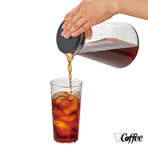 福利品TCoffee HARIO水滴式冰滴咖啡壺(咖啡壺 600ml、丸型濾紙50張)