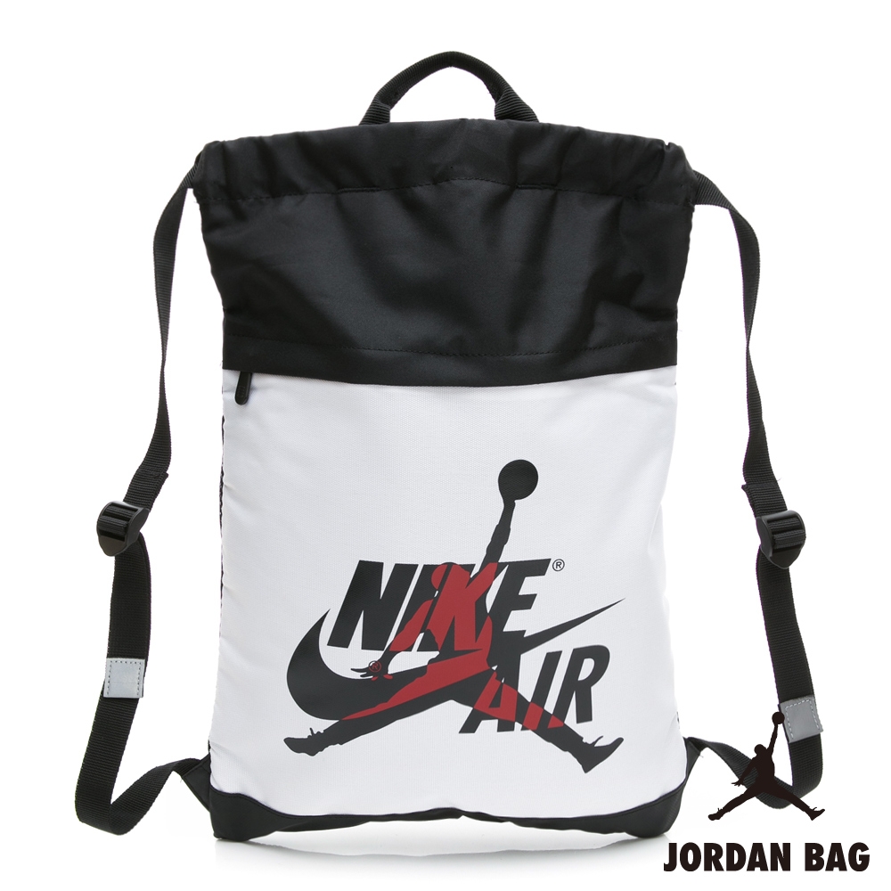 NIKE JUMPMAN CLASSICS GYM SACK束口袋 後背包 喬丹黑白