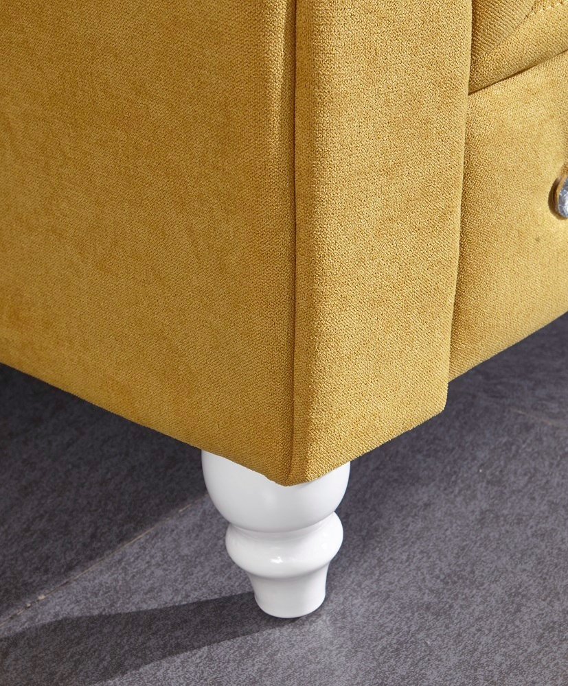 MUNA 卡爾奧黃色貴妃椅(共兩方向) 183X83X90cm
