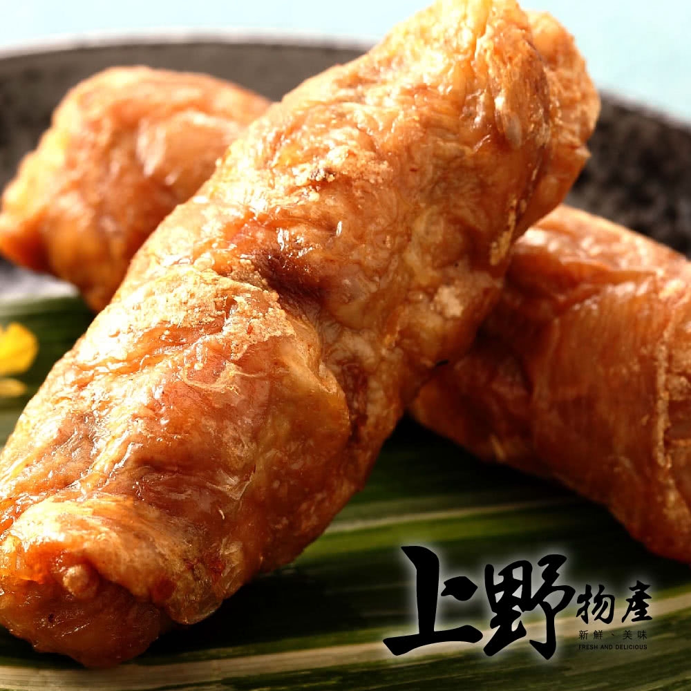 上野物產 脆皮鮮嫩爆漿雞腿捲x5包(300g土10%/3入/包)