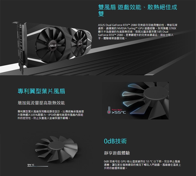 (無卡分期12期)華碩DUAL-RTX2080-8G顯示卡