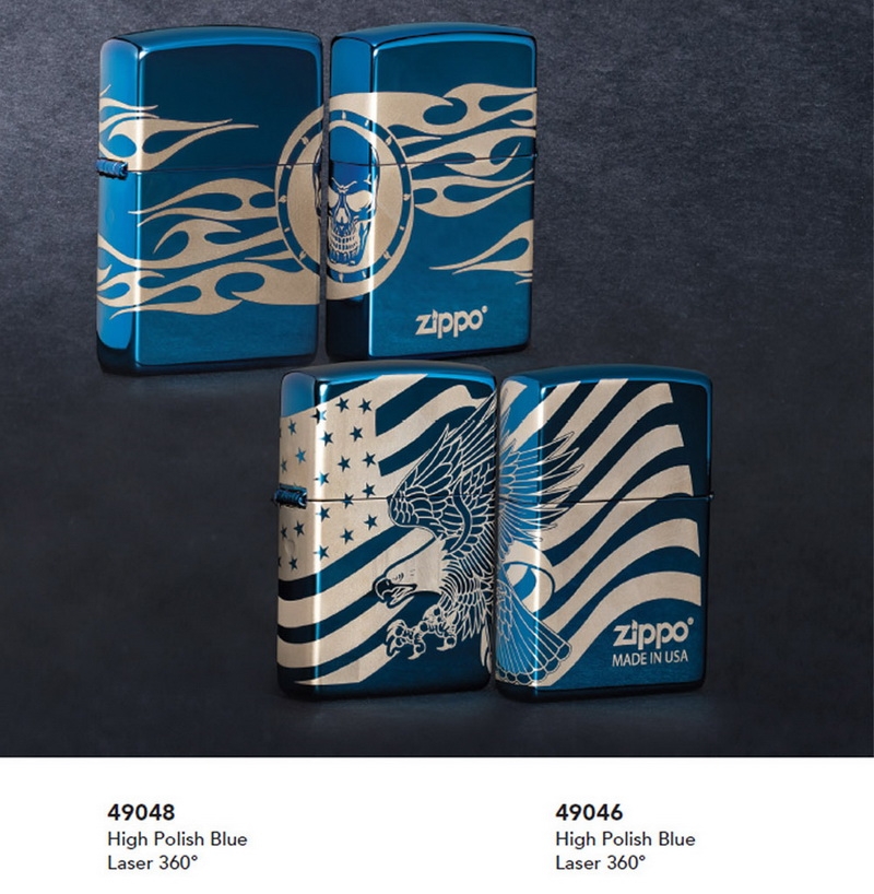 ZIPPO 美系~Patriotic Design-美國國旗鷹圖案-4面連續雷射雕刻加工