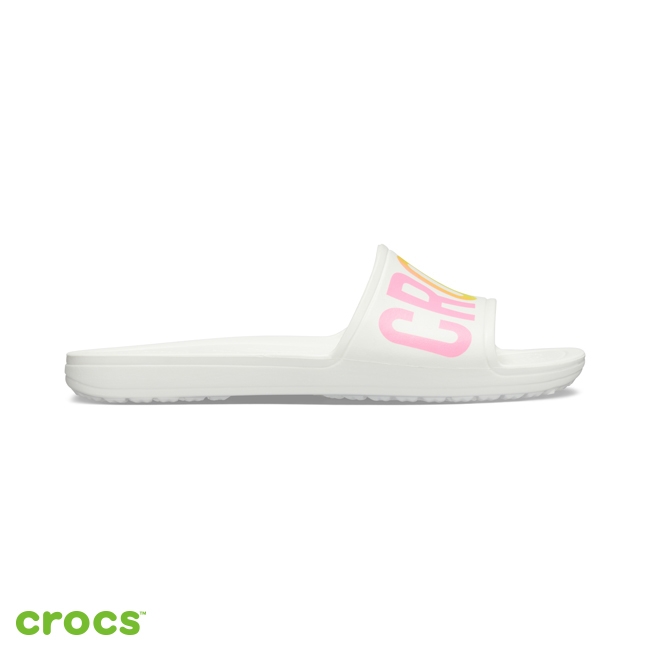 Crocs 卡駱馳 (女鞋) 思瓏瘋狂LOGO女士涼拖 205945-100