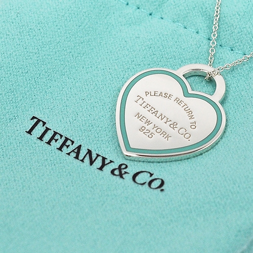 Tiffany&Co. Return to Tiffany 經典藍色琺瑯愛心純銀項鍊