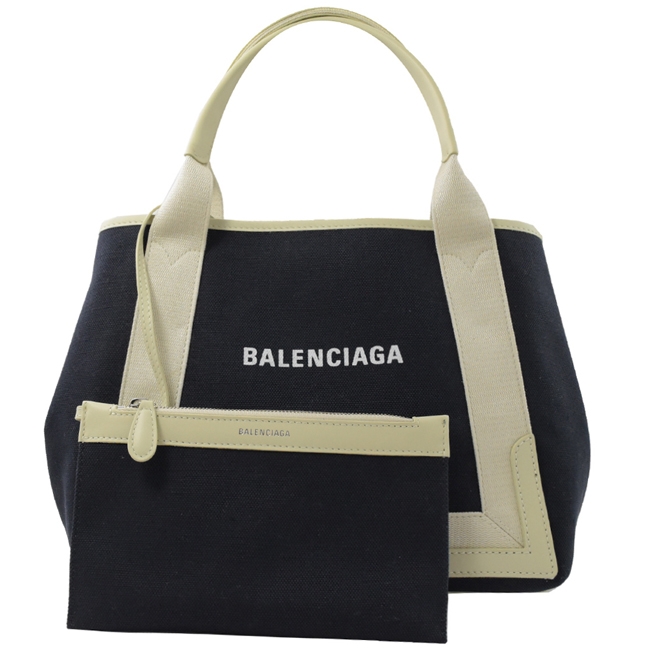 BALENCIAGA NAVY 簡約款手提帆布包(深藍)