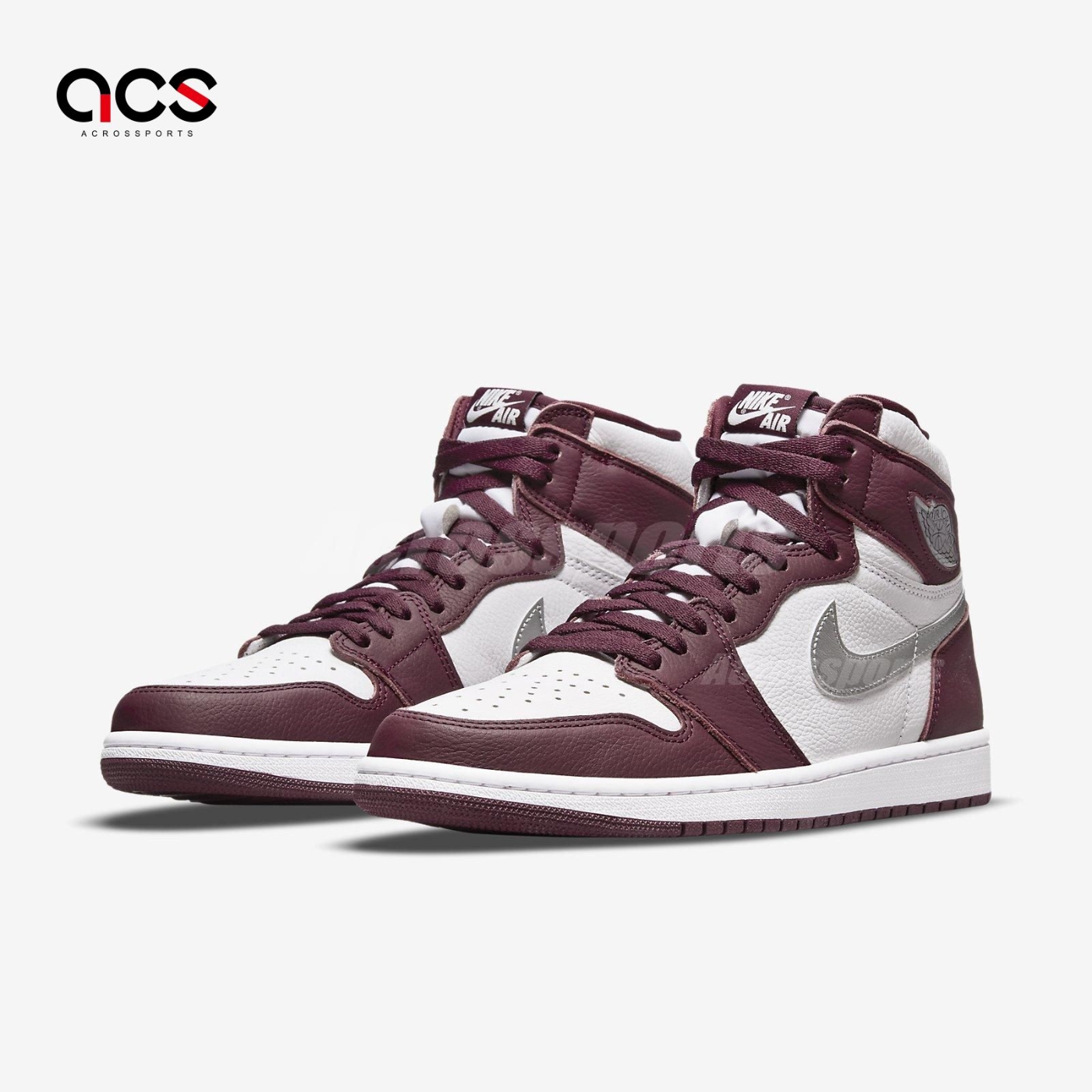 Nike 休閒鞋Air Jordan 1代High OG 男鞋Bordeaux 波爾多喬丹AJ1 酒紅白