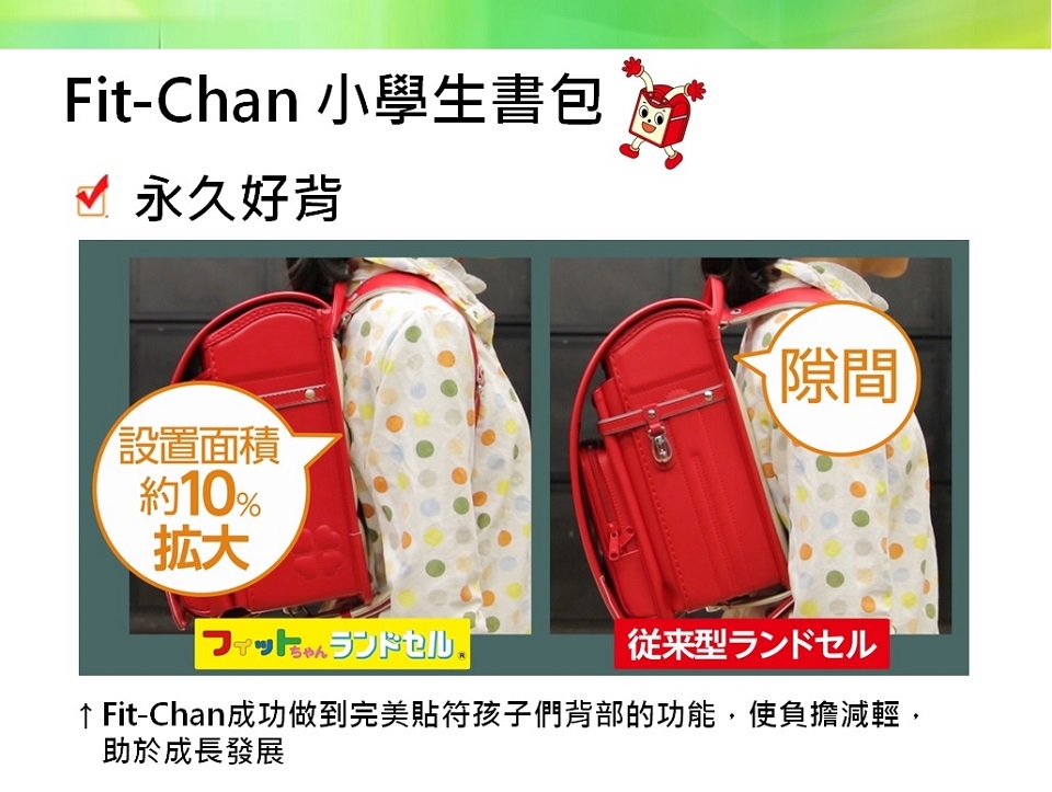 日本原裝超人氣品牌Fit-Chan小學生書包