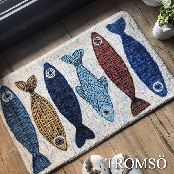 TROMSO 綿羊絨超吸水大地墊-北歐魚兒