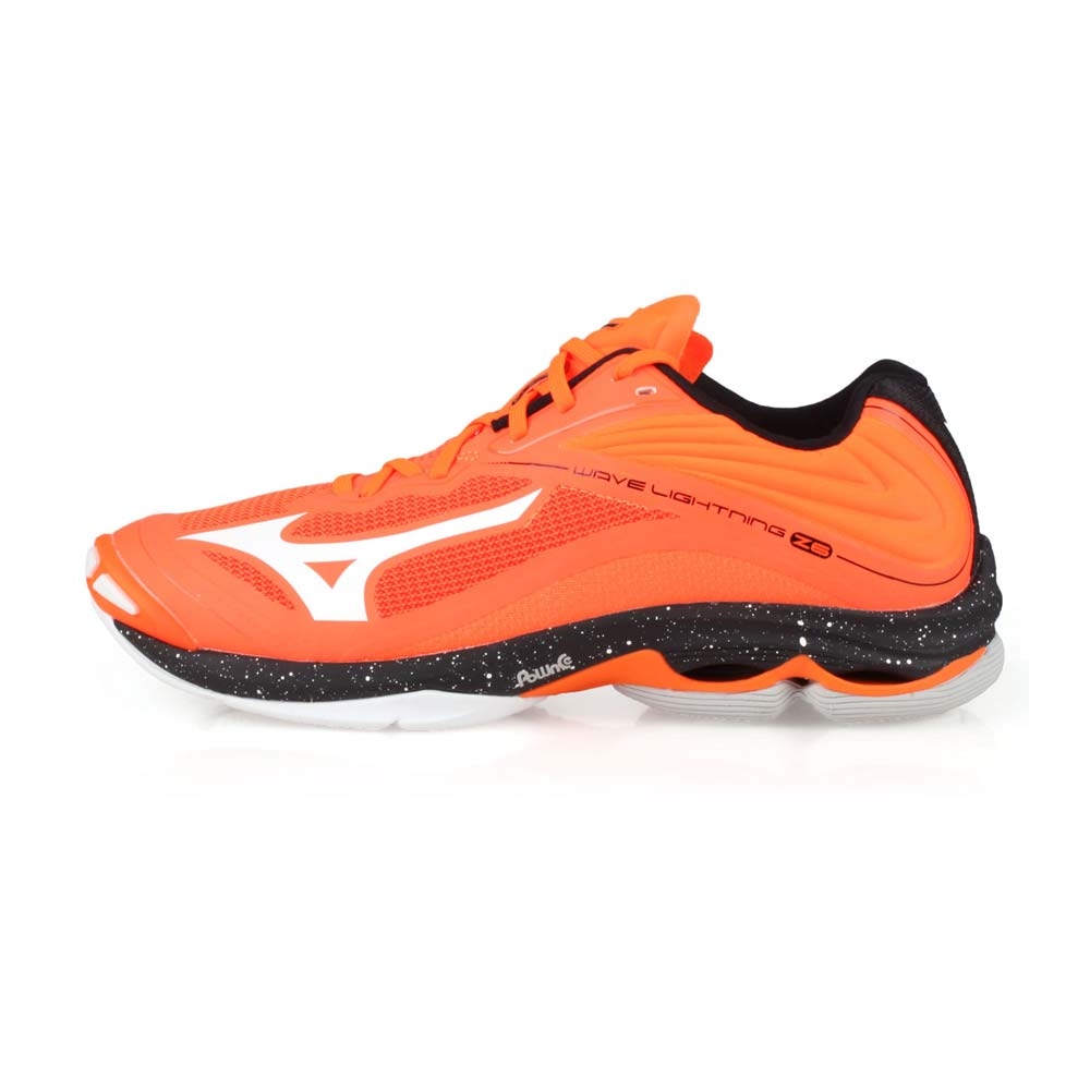 MIZUNO 男 排球鞋 WAVE LIGHTNING Z6 螢光橘白黑