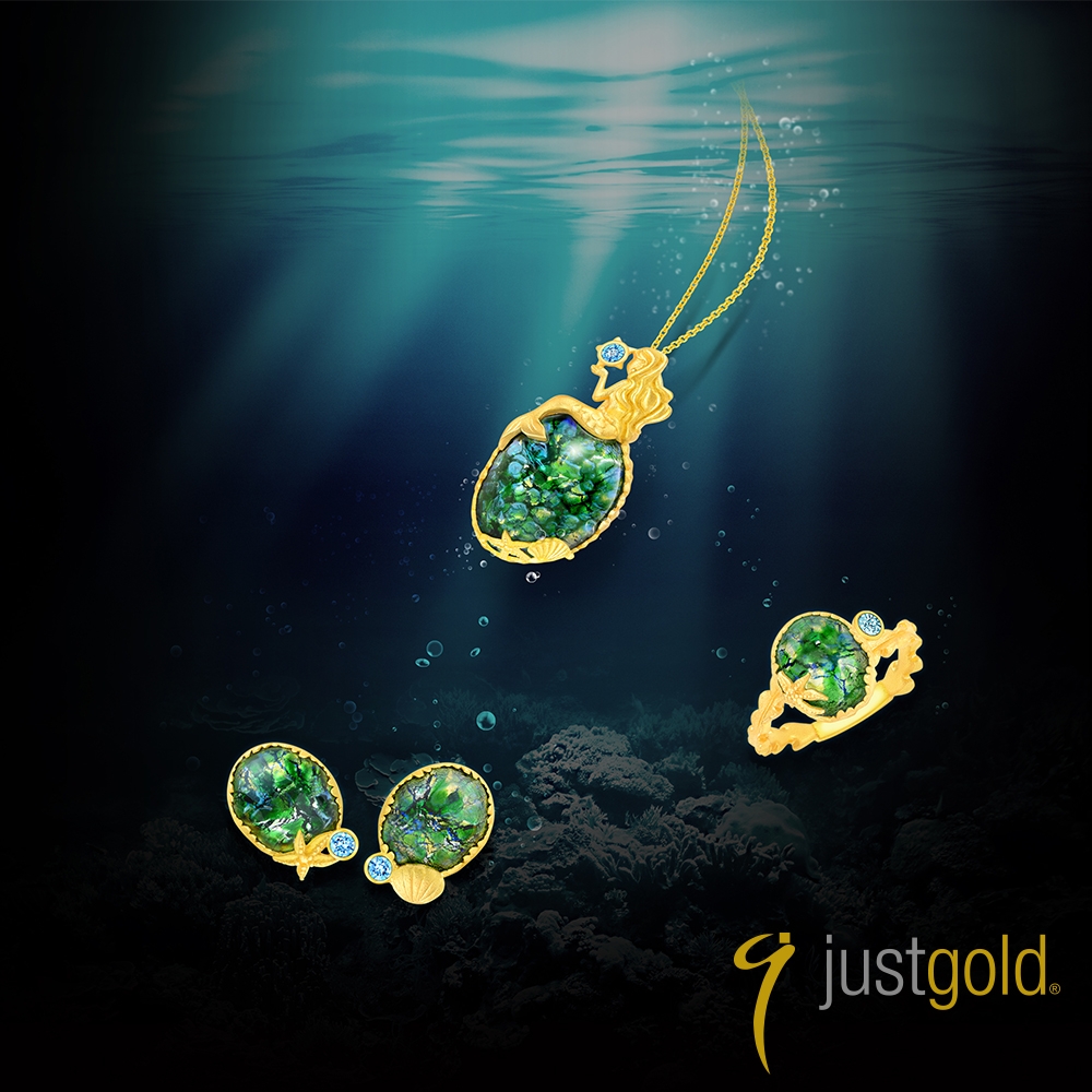 鎮金店Just Gold 美人魚系列 黃金耳環