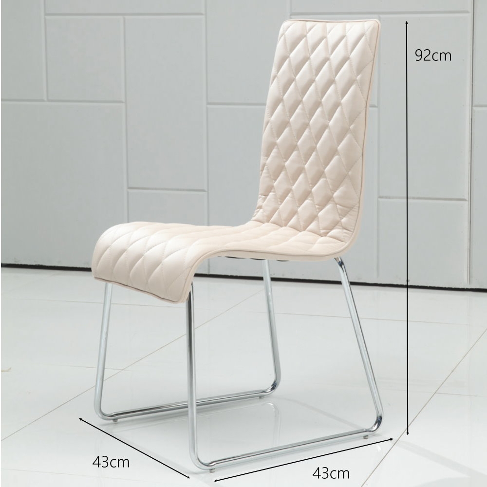 MUNA 普都鐵製皮餐椅/休閒椅(4入) 43X43X92cm
