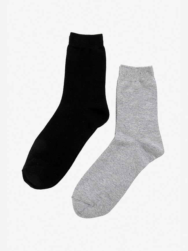 H:CONNECT 韓國品牌 配件 -百搭素色長襪組-黑