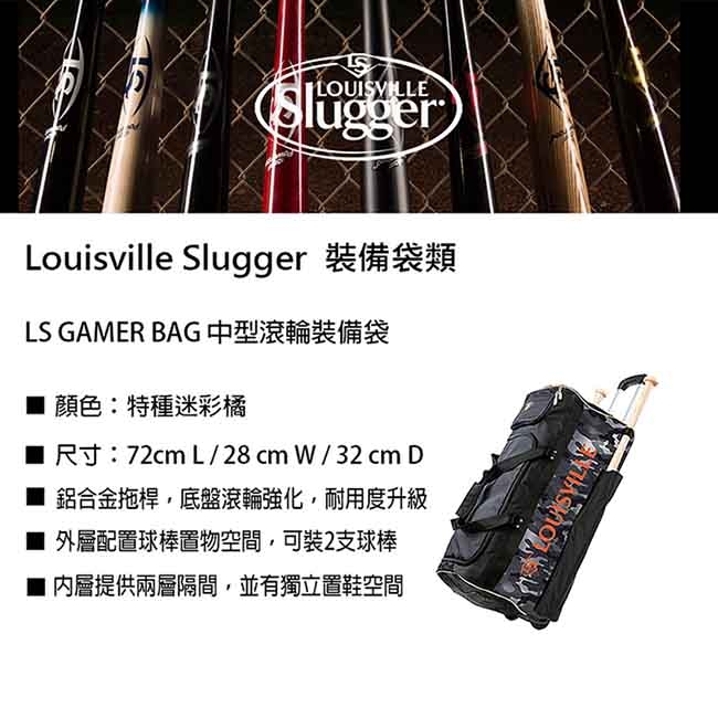 Louisville LS GAMER BAG 中型滾輪裝備袋 LB15380N40