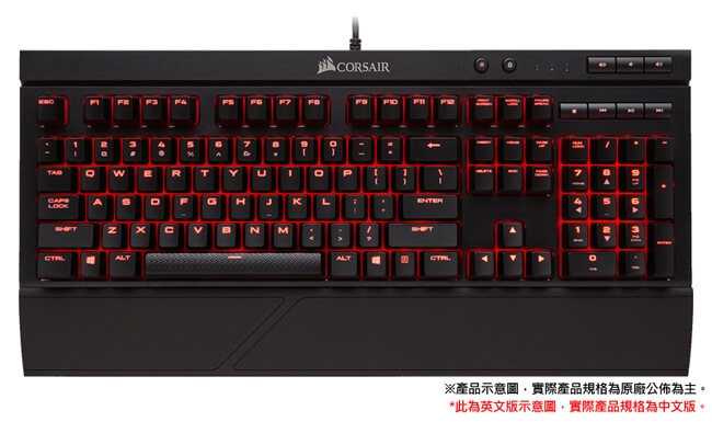 Corsair 海盜船 K68 紅軸 紅光 機械式鍵盤《中文版》