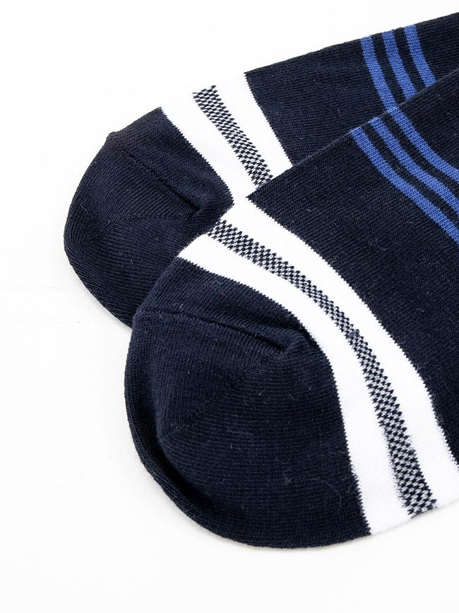 H:CONNECT 韓國品牌 男襪 - 簡約線條短襪組-灰