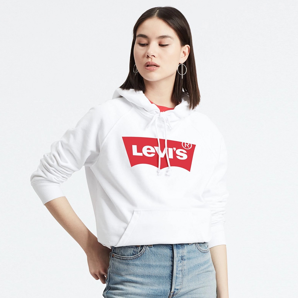 Levis 女款 口袋帽T 經典Logo