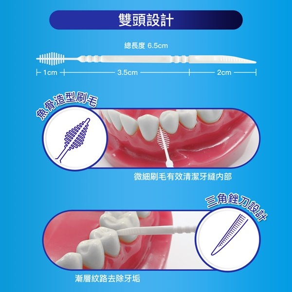 奈森克林 葉形雙效牙籤刷附攜帶盒(650支x8罐)