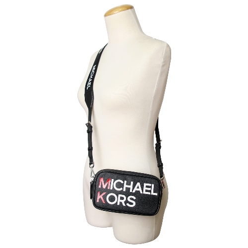 MICHAEL KORS LACEY 防刮牛皮雙層斜背包(小/黑)