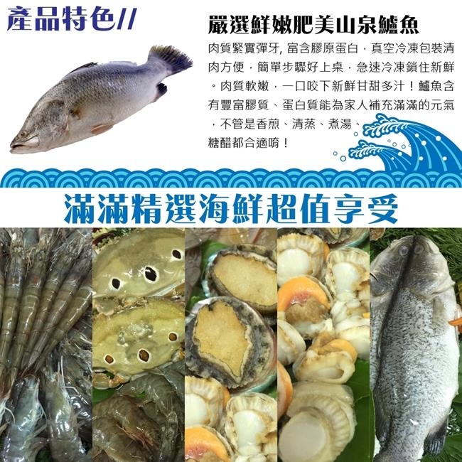 【海陸管家】超級痛風鍋海鮮5拼組合(螃蟹/白蝦/鮑魚/帆立貝/鱸魚)