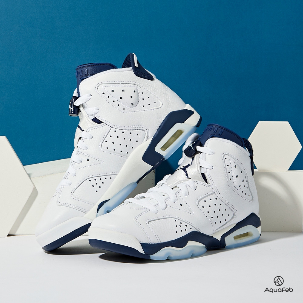 Nike Air Jordan 6 Retro (GS) 女鞋童鞋白色AJ6 喬丹休閒籃球鞋384665