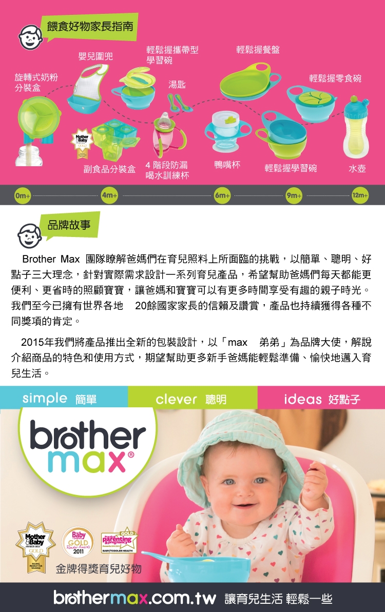 英國 Brother Max 寶寶餵食湯匙-藍,2入