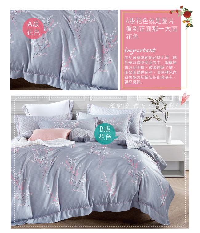 BEDDING-3M專利+頂級天絲-加大雙人鋪棉六件式床罩組-葉曉