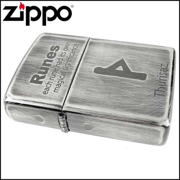 ZIPPO 日系~Runes盧恩字母-Thurisaz堅強抵抗護身符蝕刻加工打火機