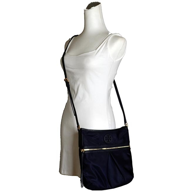 TORY BURCH NYLO輕量尼龍斜背包-海軍藍
