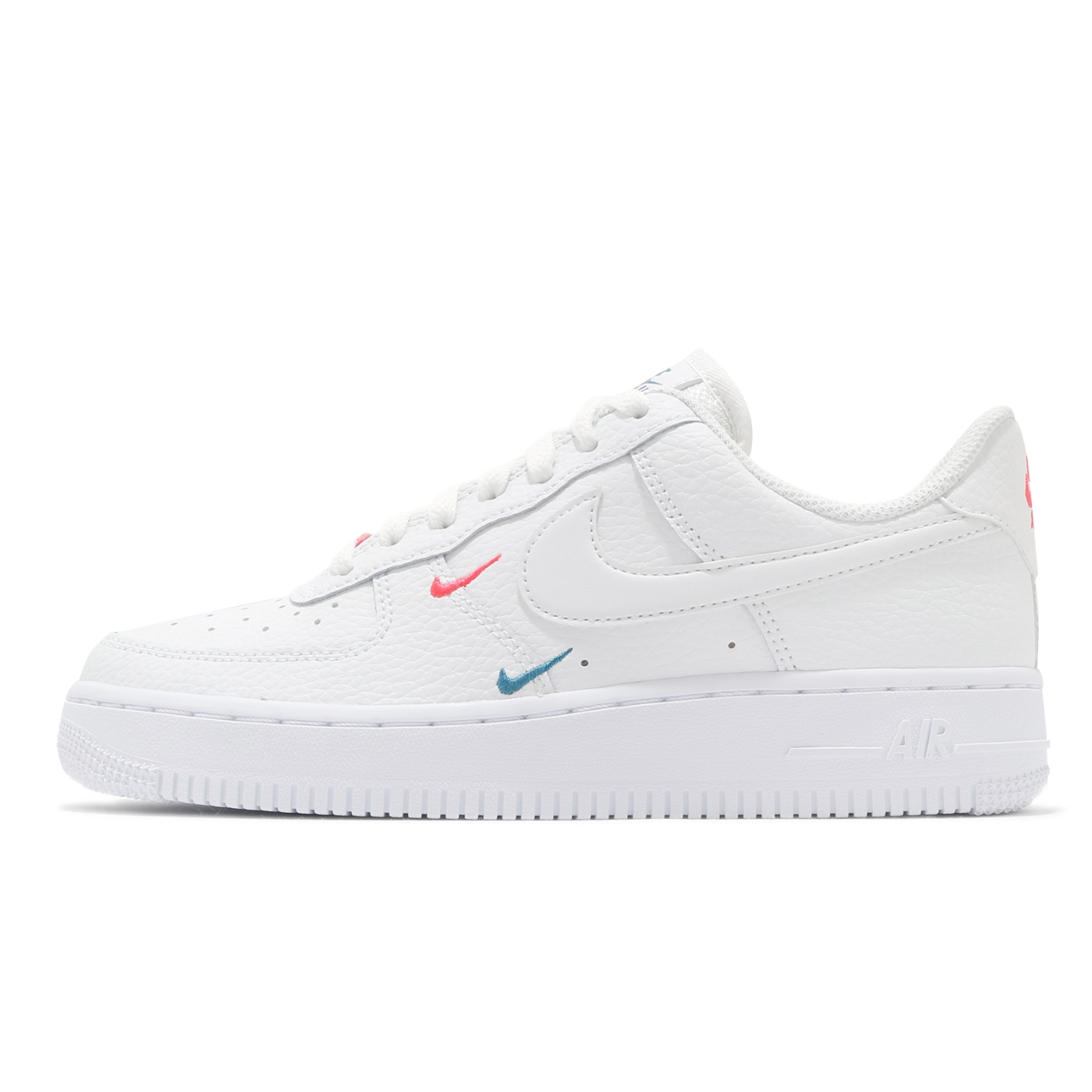 Nike】休閒鞋W Air Force 1 07 女鞋ESS 小勾彩色立體小勾AF1 白紅