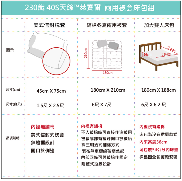 OLIVIASusie 加大雙人床包冬夏兩用被套四件組 230織天絲TM萊賽爾