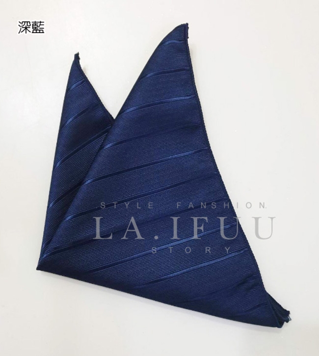 Laifuu拉福，寬斜紋西裝口袋巾裝飾新郎宴會(多色)