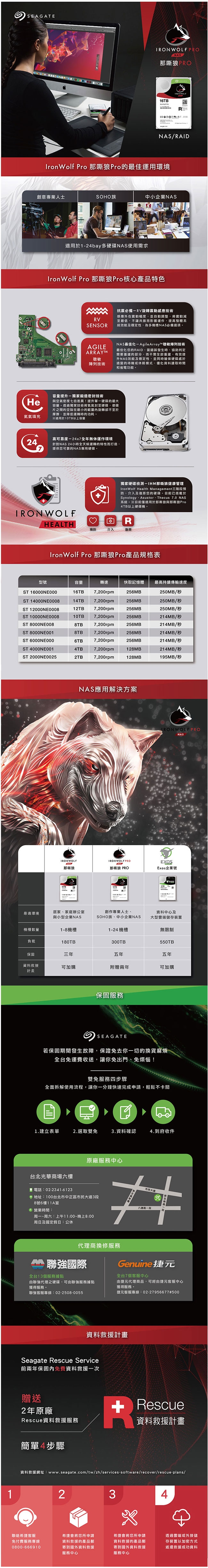 Seagate那嘶狼IronWolf Pro 8TB 3.5吋 NAS專用硬碟