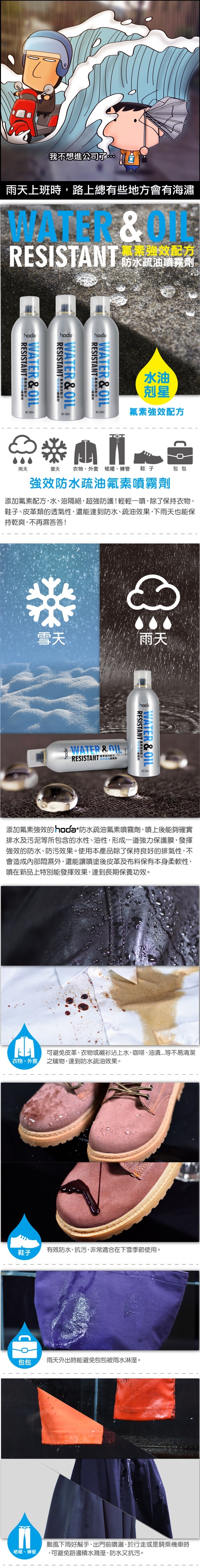 【hoda】防水疏油噴霧劑 500ml(單入)