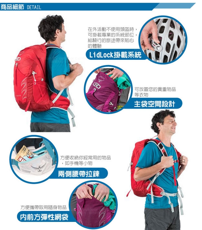 OSPREY 新款 Talon 33 極輕量健行登山背包(M/L)_群青藍 R