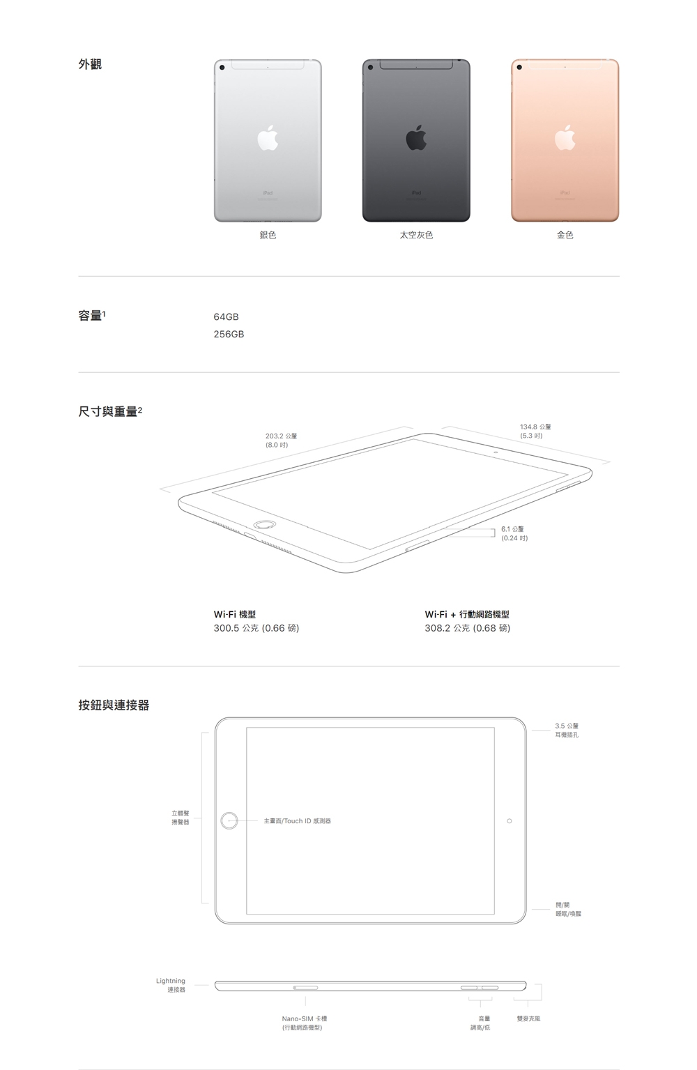 Apple 2019 iPad mini 5 7.9吋 WiFi 256G平板電腦