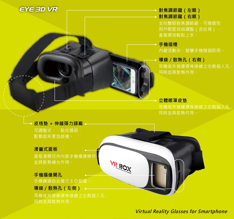 TCSTAR 3D立體虛擬實境VR眼鏡 EYE3DVR
