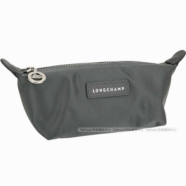 LONGCHAMP Le Pliage Neo 厚磅尼龍長型化妝包(深灰色)